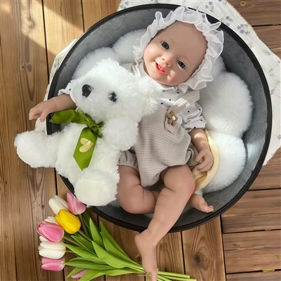Boneka Bayi Baru Lahir Realistis Boneka Bayi Terlahir Kembali 18 Inci Boneka Bayi Silikon Penuh